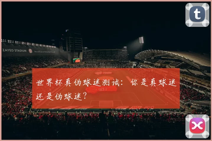 世界杯真伪球迷测试:你是真球迷还是伪球迷?