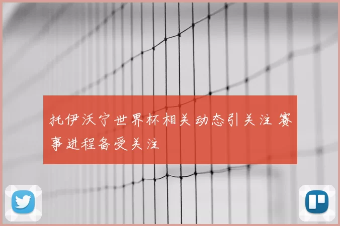 托伊沃宁世界杯相关动态引关注 赛事进程备受关注